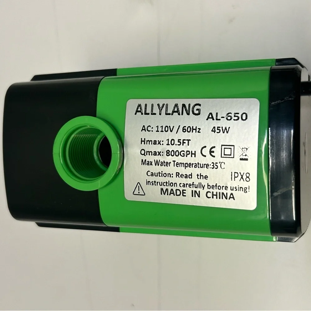 Allylang 800GPH‎ Submersible Water Pump Ultra Quiet for Fish Tank PondAquarium